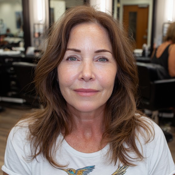 Softly Layered Medium-Length Cut with Natural Movement