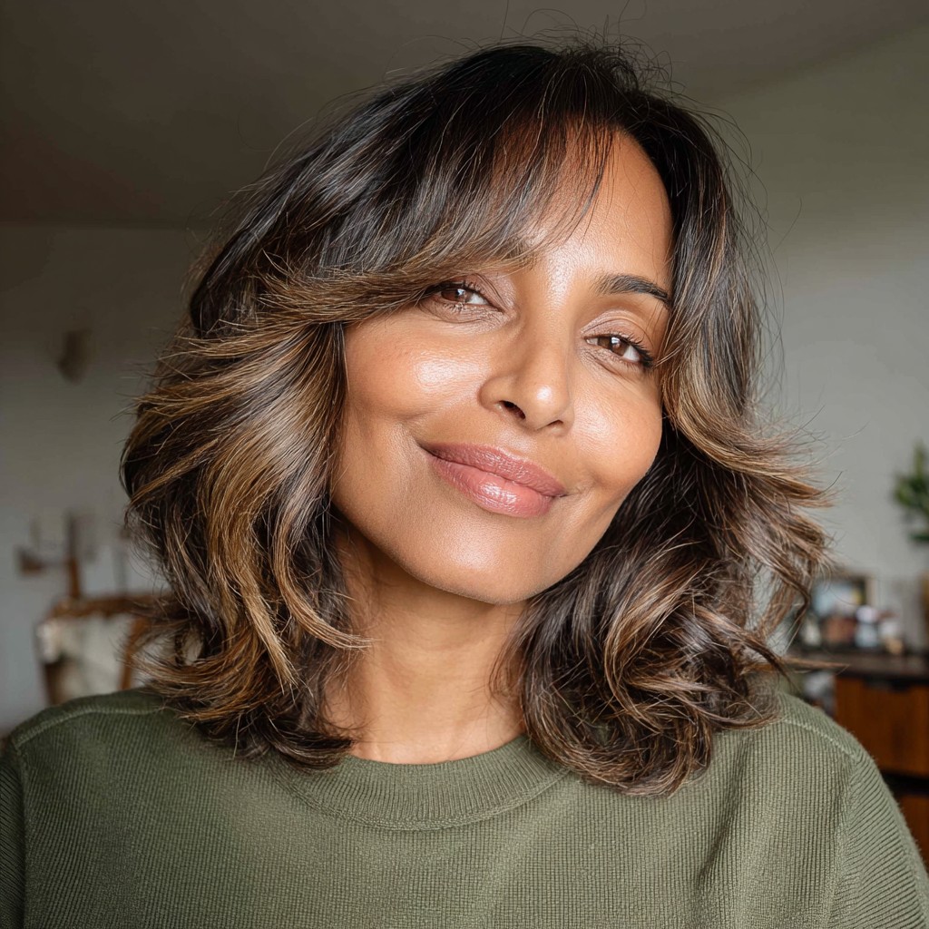 Softly Textured Mid-Length Waves with Subtle Highlights