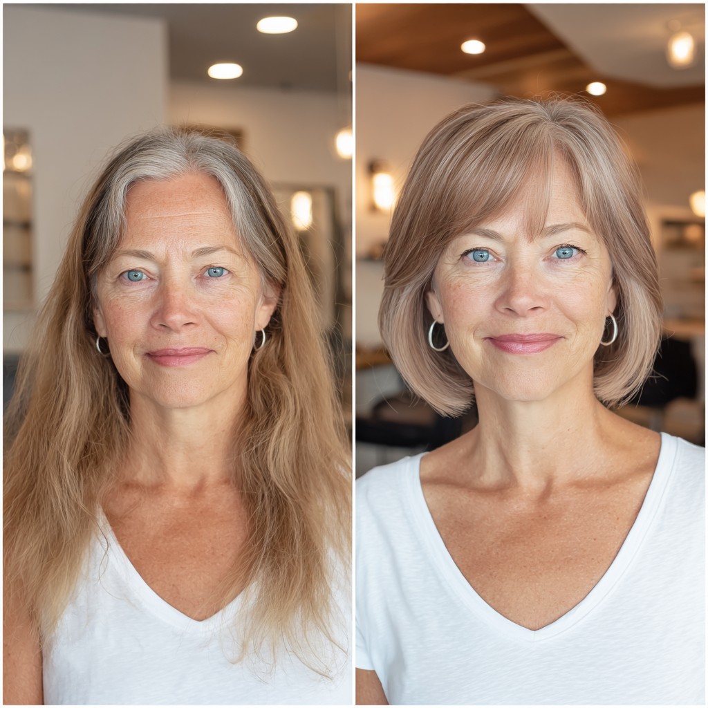 Stylish Blunt Bob with Soft Blonde Undertones