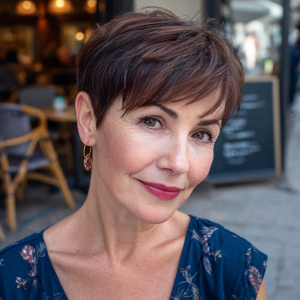 Stylish Short Pixie Cut with Textured Layers