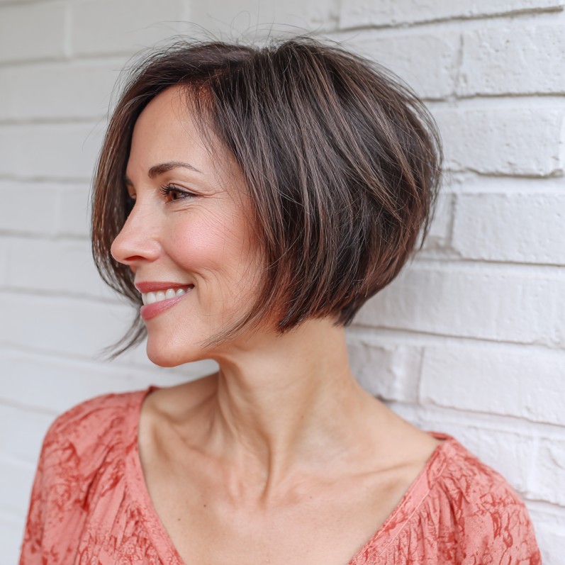 Textured Graduated Bob with Soft Layers