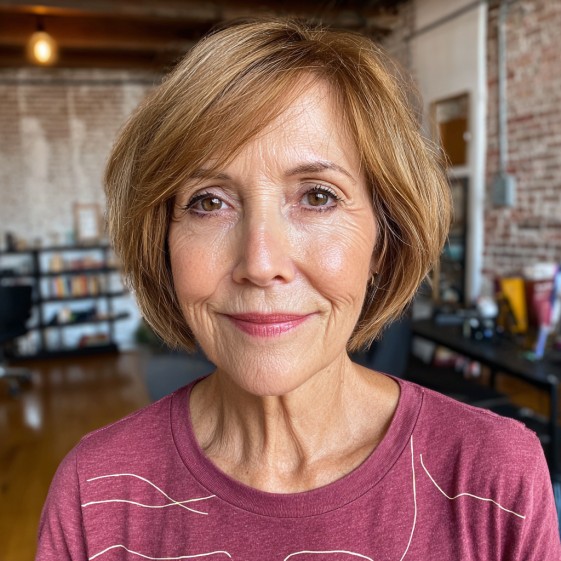 Textured Jaw-Length Bob with Subtle Layers