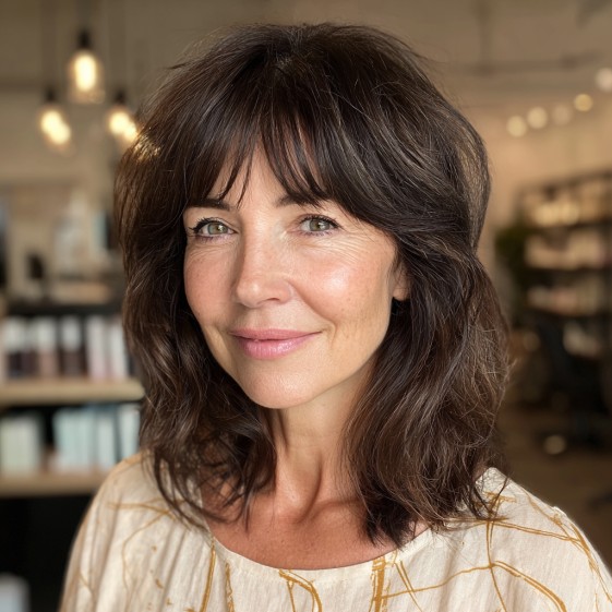Textured Medium-Length Cut with Soft Face-Framing Layers