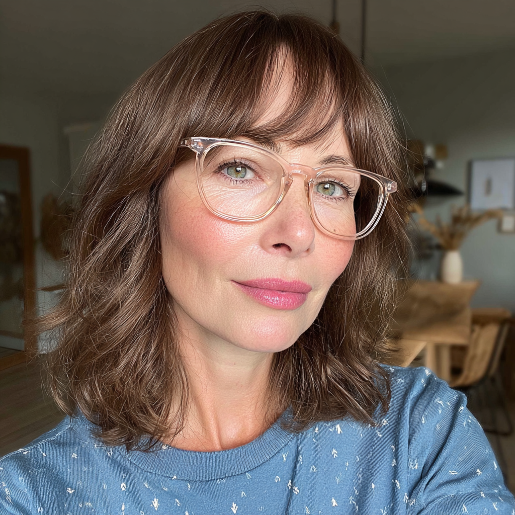 Textured Mid-Length Cut with Birkin Bangs