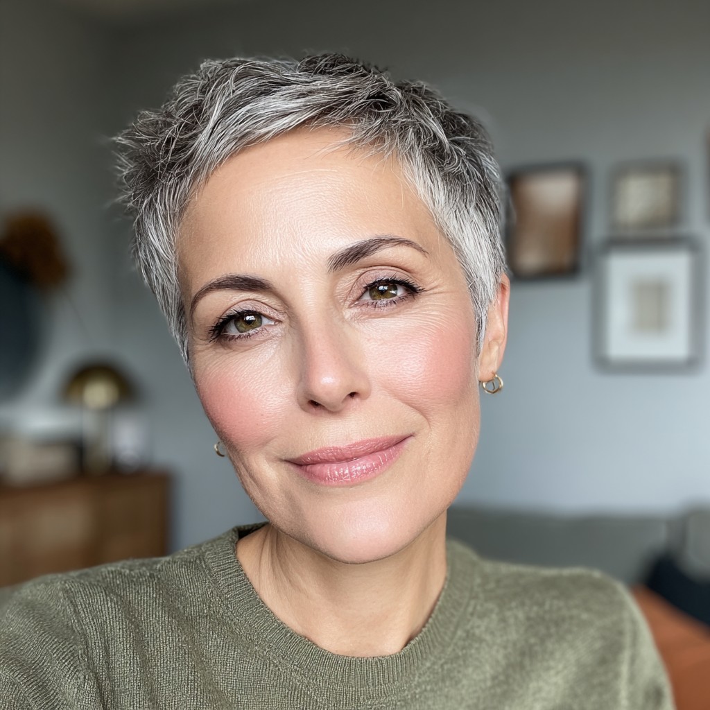 Textured Tapered Pixie with Chic Defined Layers