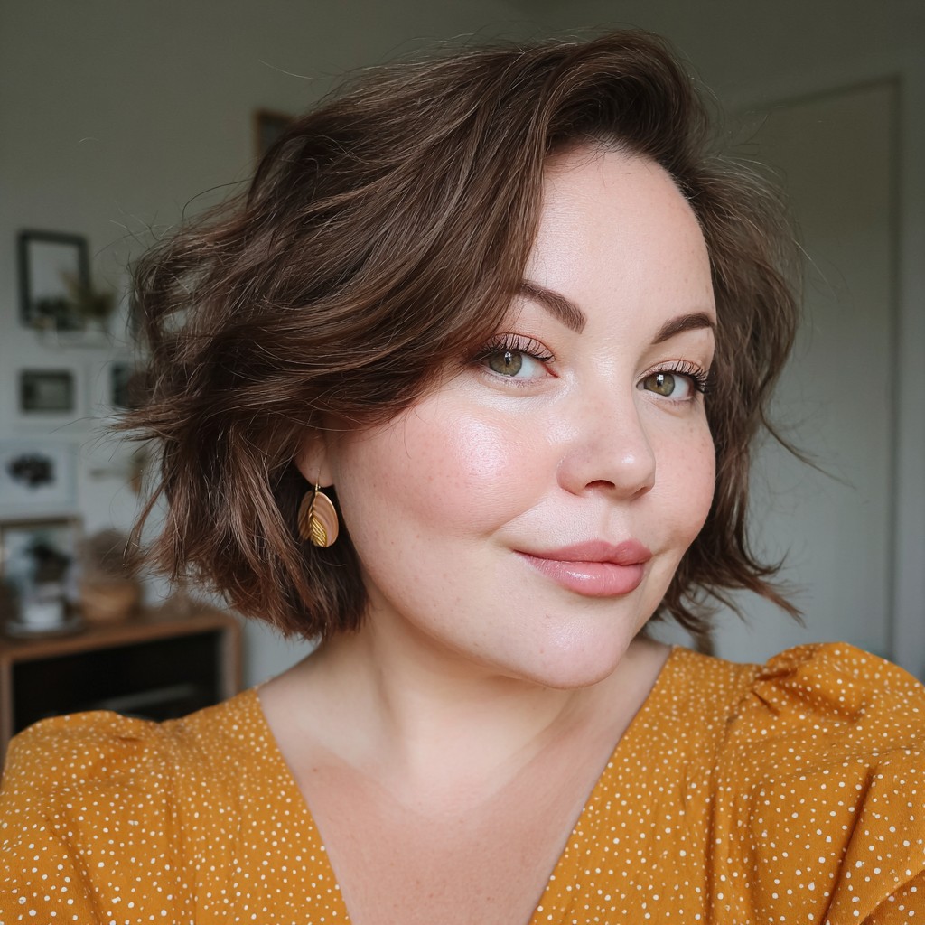 Textured Wavy Lob with Soft Layers