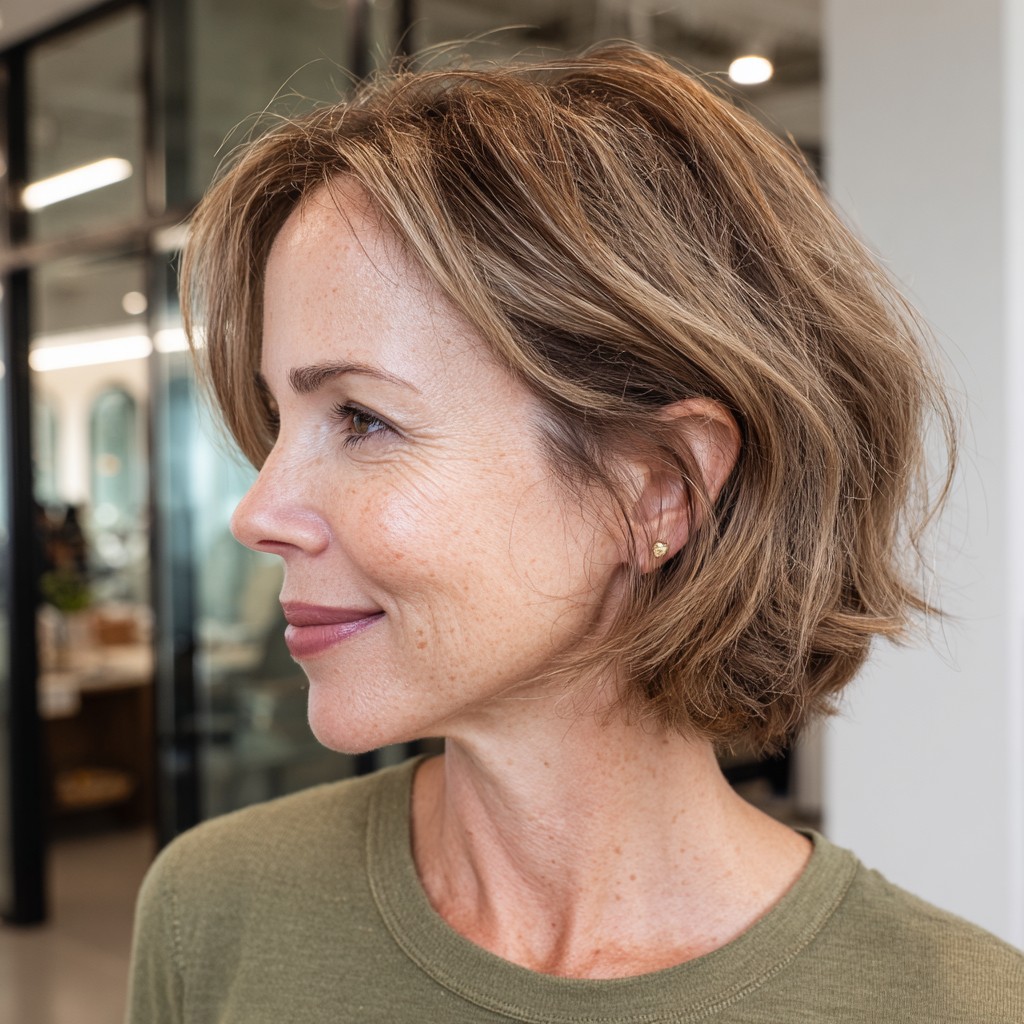 Modern Textured Bob with Soft Waves