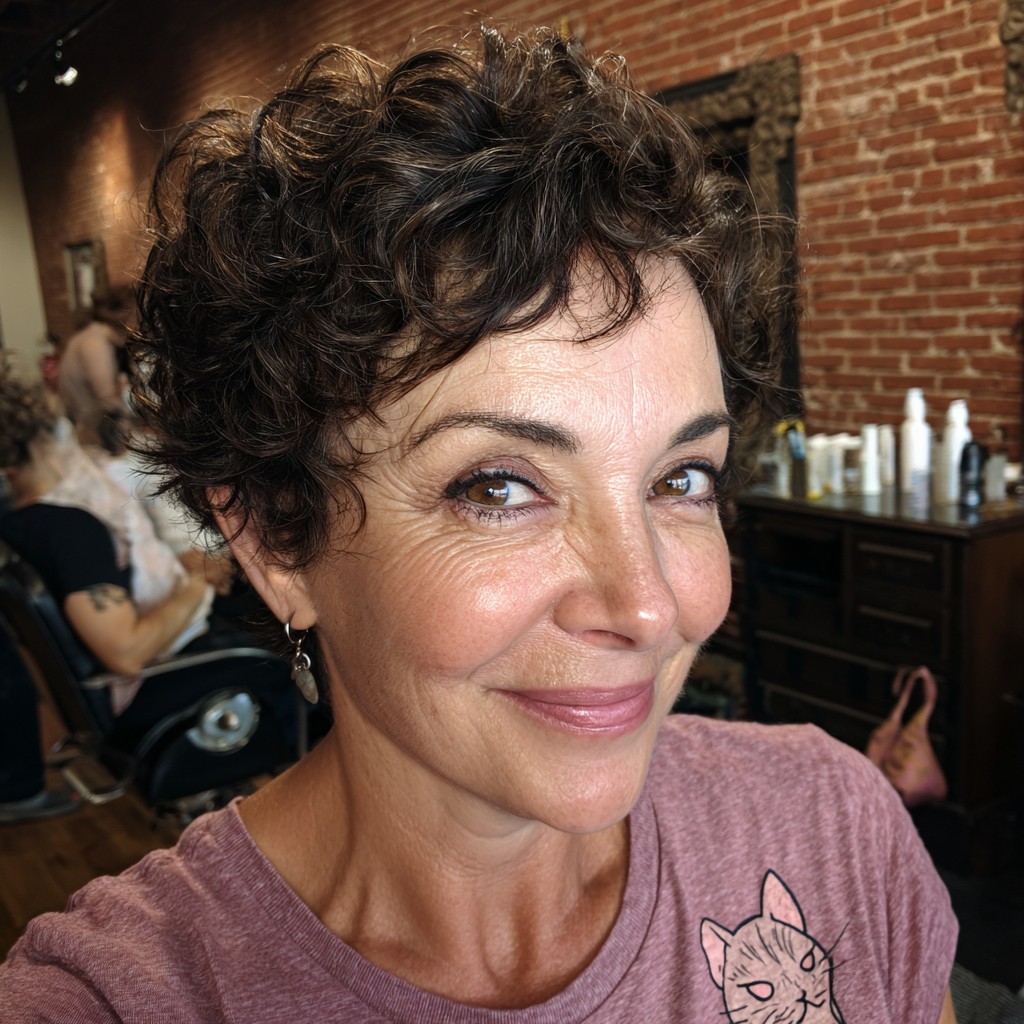 Chic Curly Crop with Soft Volume