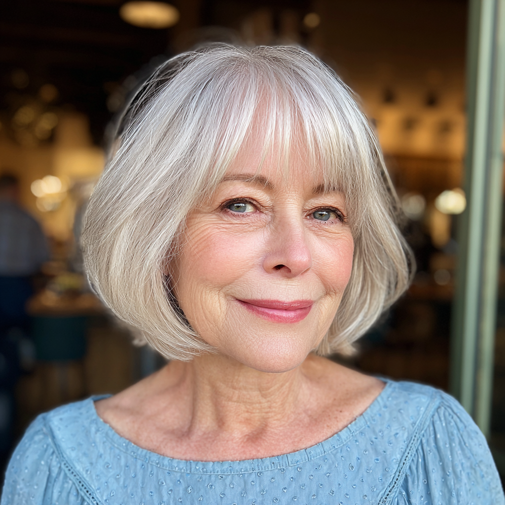 Chic Soft Blunt Bob with Gentle Face-Framing Layers