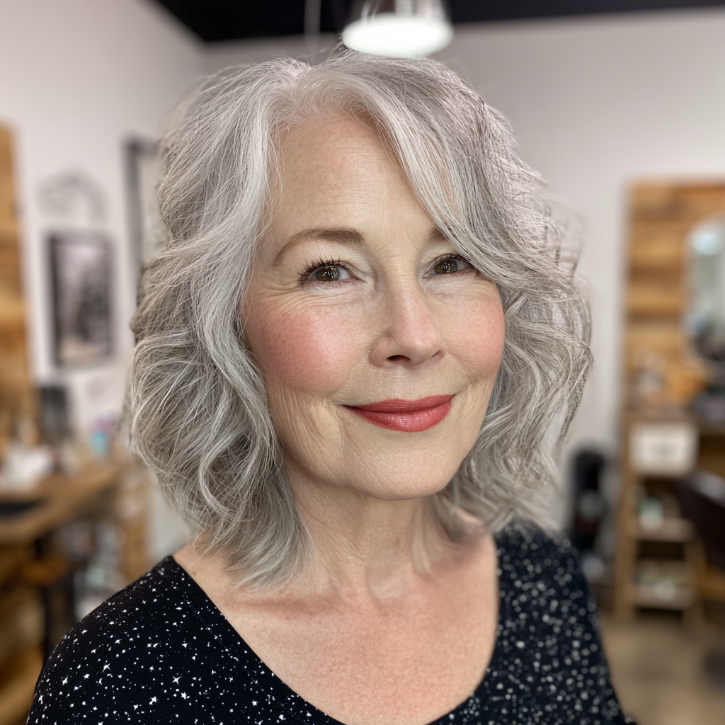 Chic Soft Textured Bob with Gentle Waves