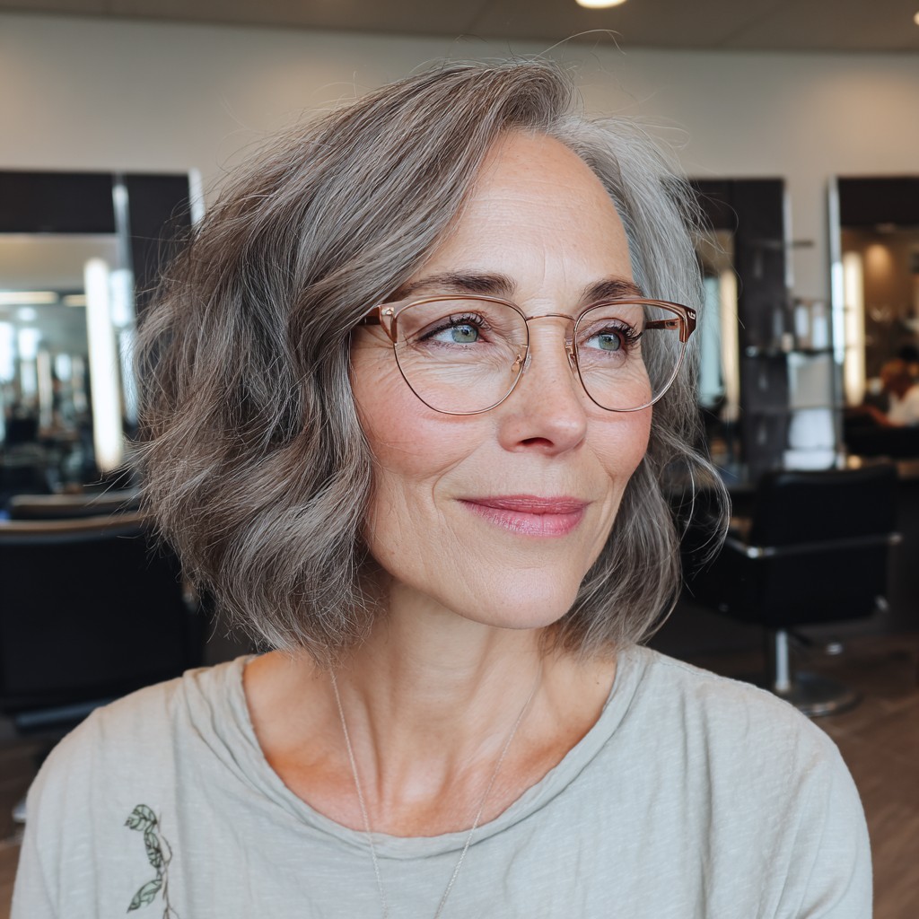 Chic Soft Wavy Lob with Subtle Layers