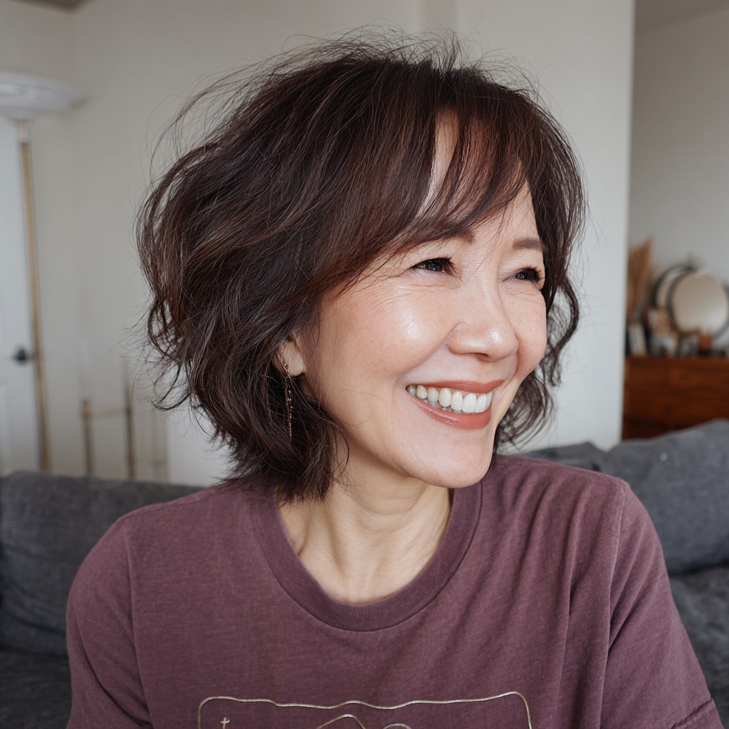 Chic Textured Bob with Face-Framing Layers