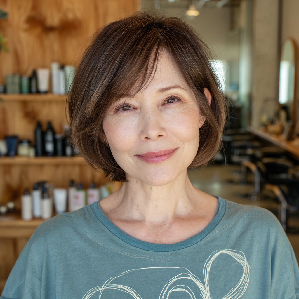 Chic Textured Bob with Soft Face-Framing Layers