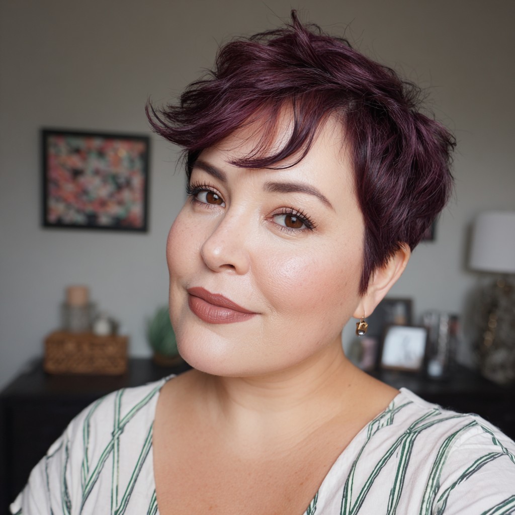Chic Textured Pixie with Playful Bangs