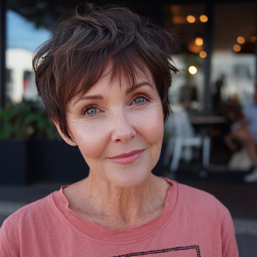 Chic Textured Short Cut with Soft Feathered Layers