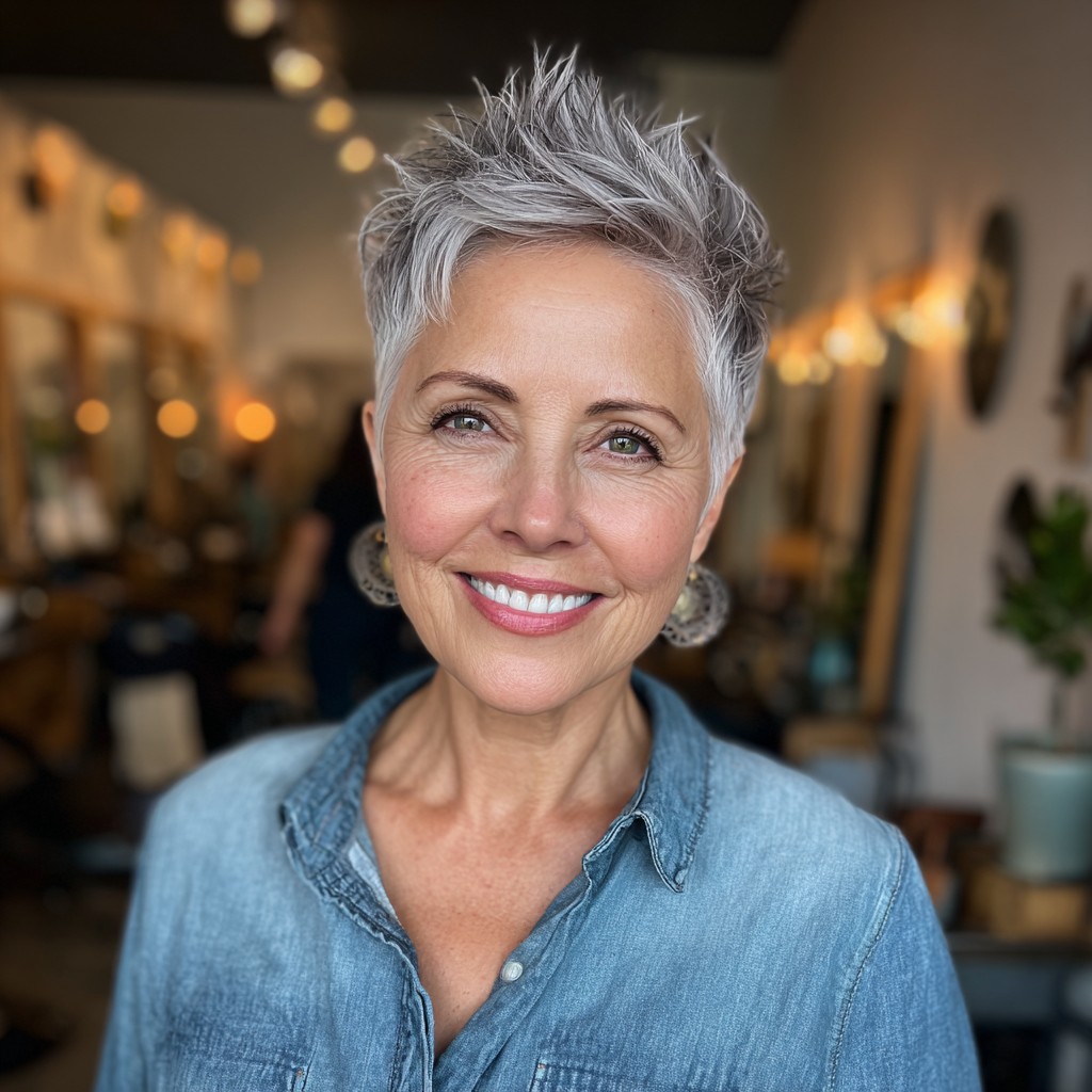 Chic Textured Short Pixie with Defined Spikes