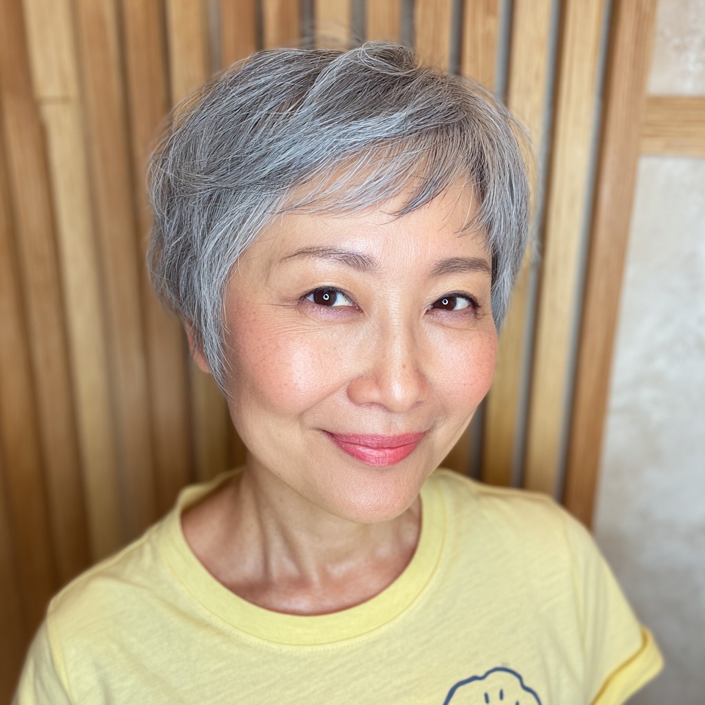 Chic Textured Short Pixie with Soft Layers