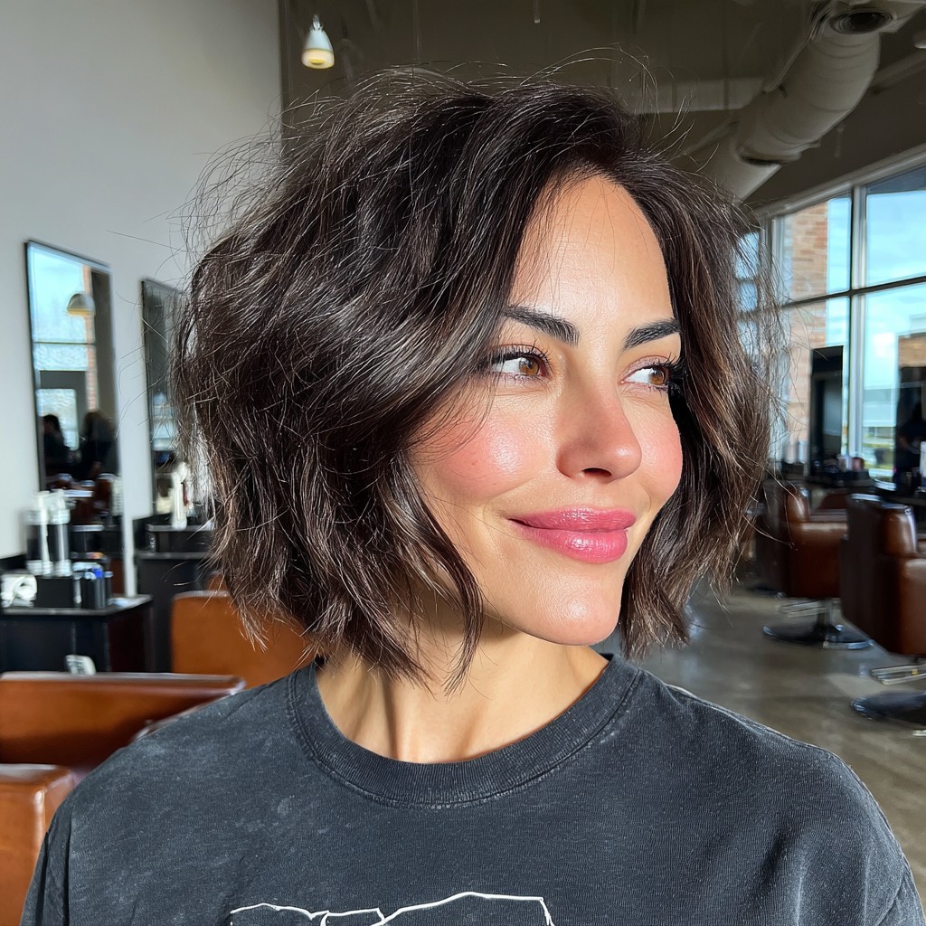 Choppy Layered Bob with Soft Texture
