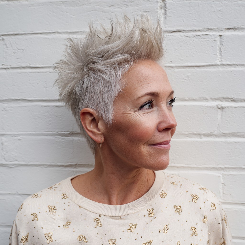 Dynamic Short Spiky Cut with Textured Volume