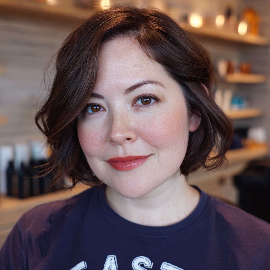Elegant Textured Lob with Soft Waves