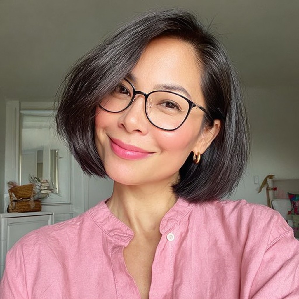 Modern Angular Bob with Subtle Texture