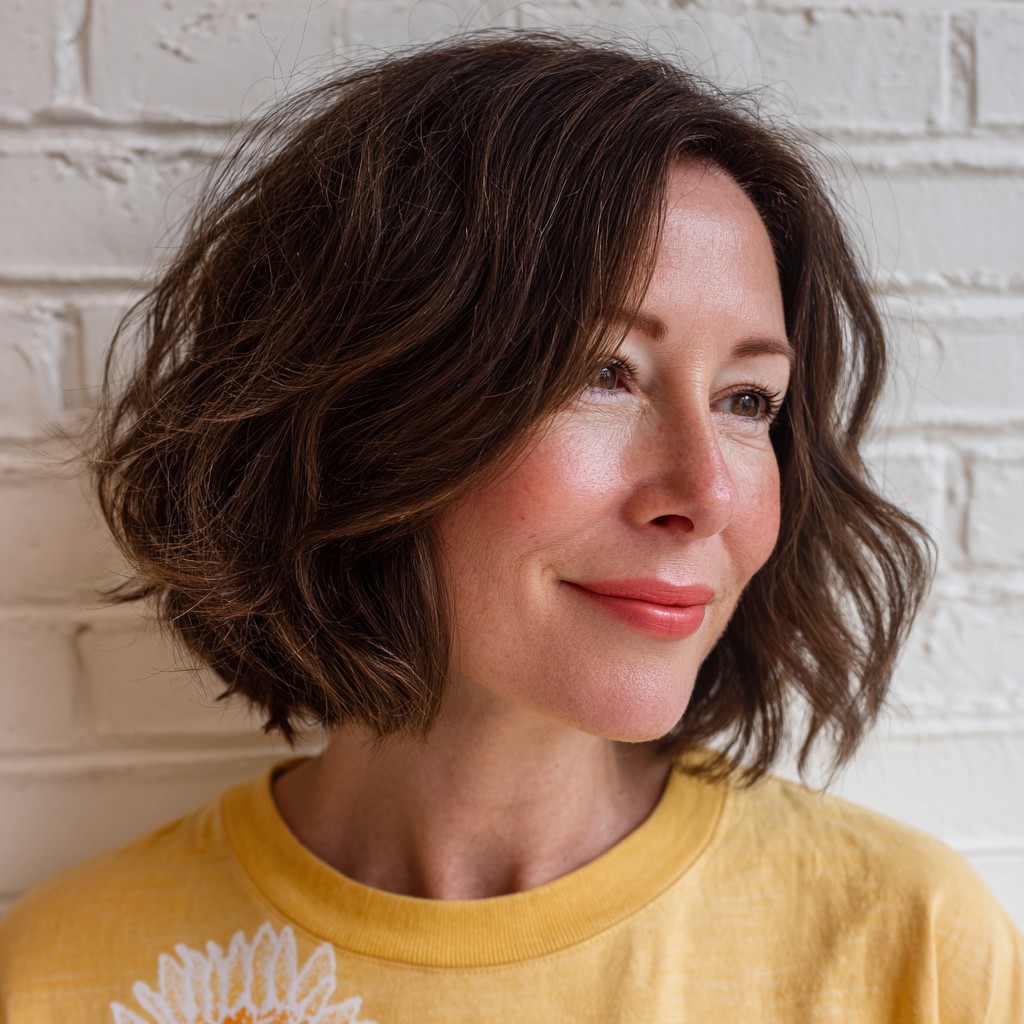 Modern Textured Bob with Soft Waves