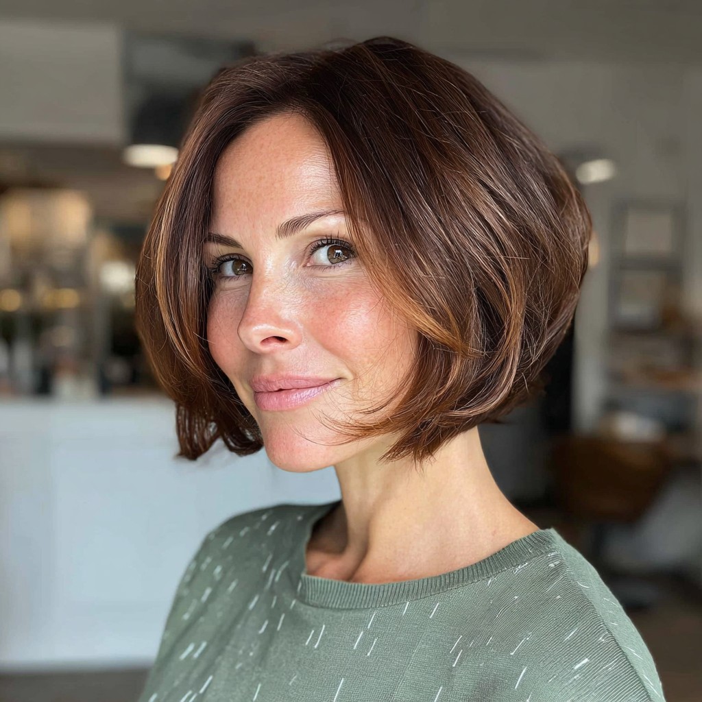 Modern Textured Bob with Subtle Layers