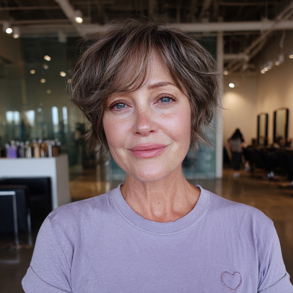 Modern Textured Ear-Length Cut with Soft Volume