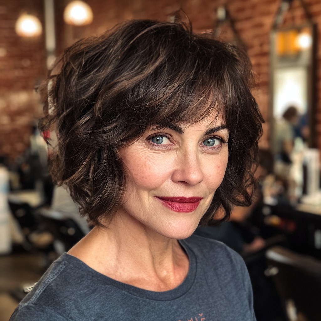Playful Textured Bob with Soft Curls