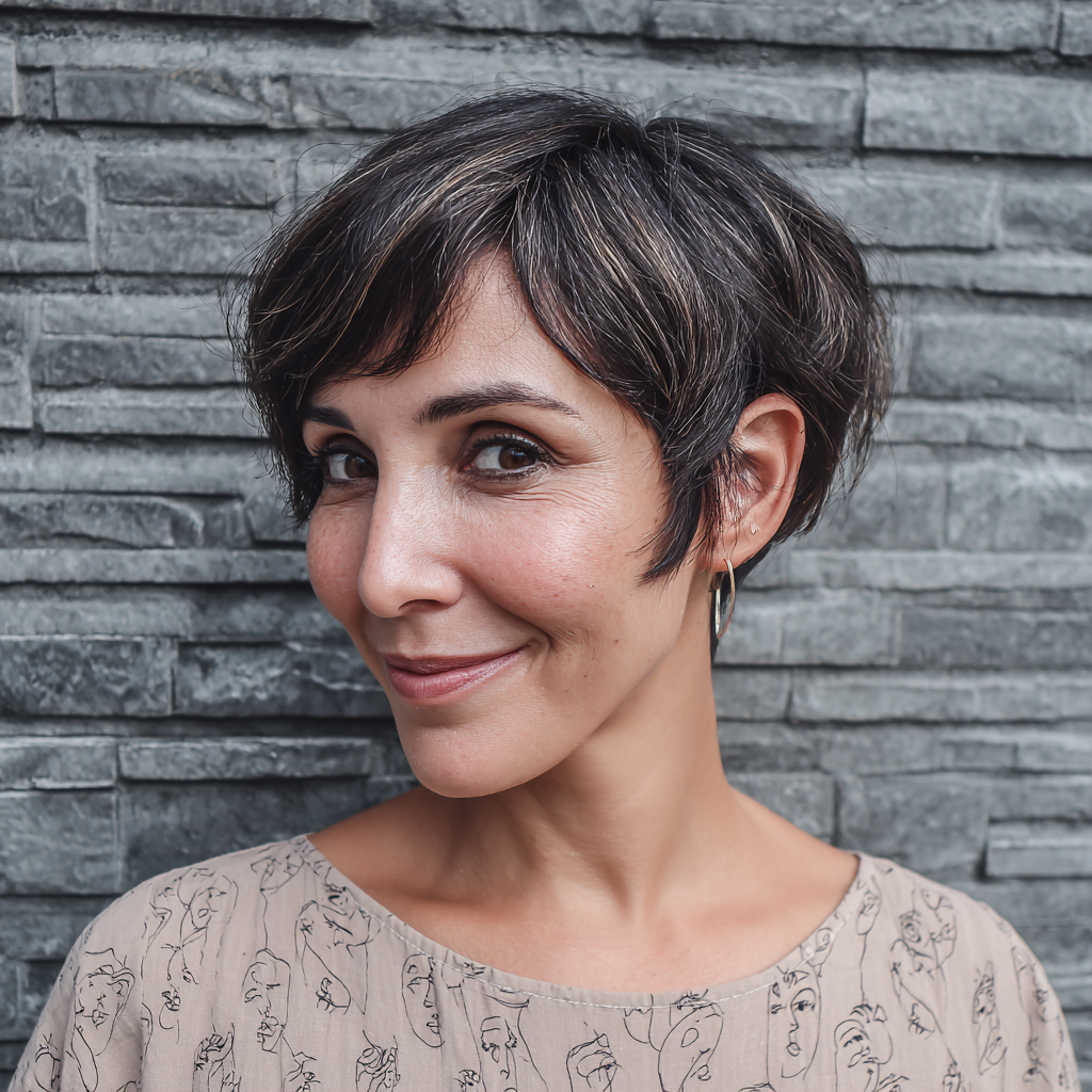 Playful Textured Pixie with Subtle Highlights