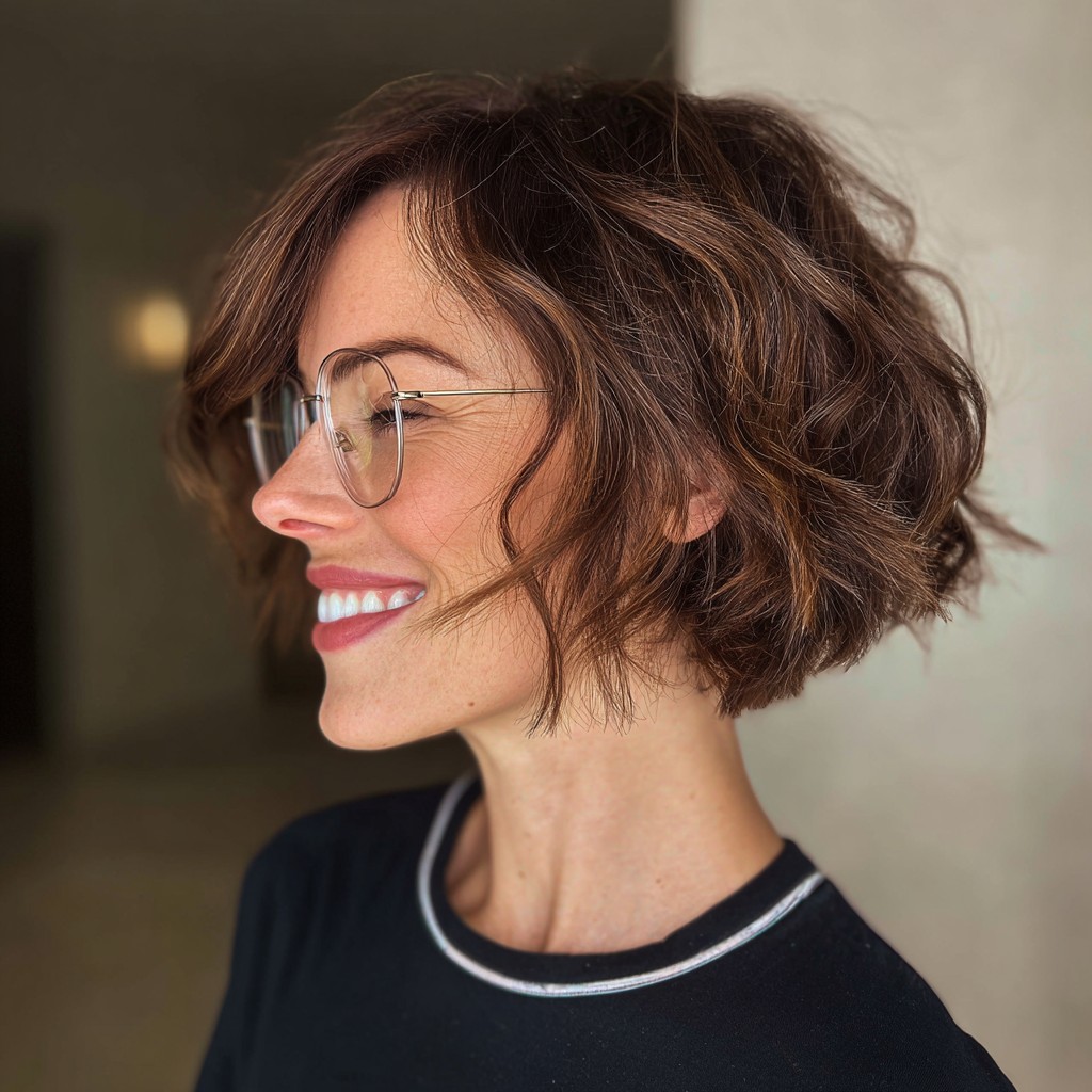 Playful Wavy Bob with Subtle Layers