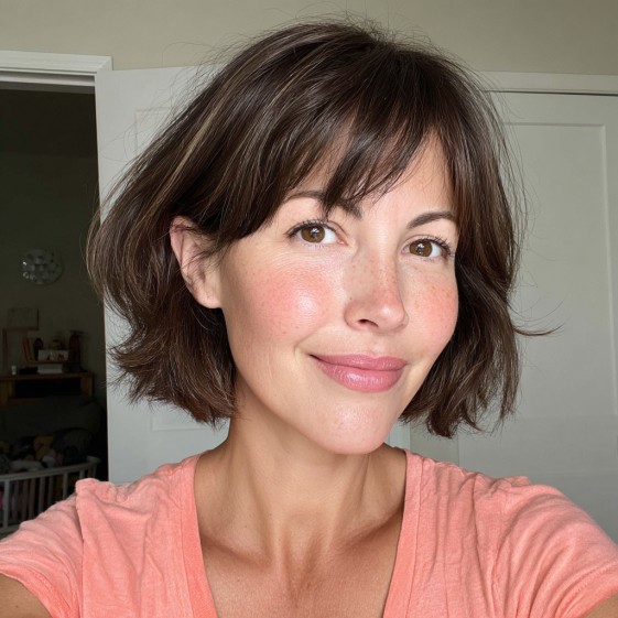 Playful Wispy Bob with Soft Bangs