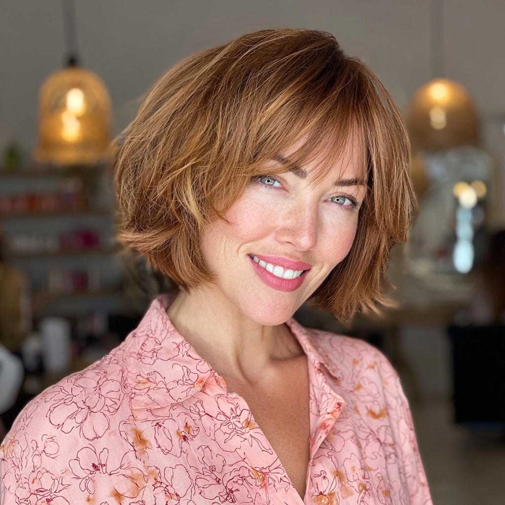 Radiant Layered Bob with Effortless Volume