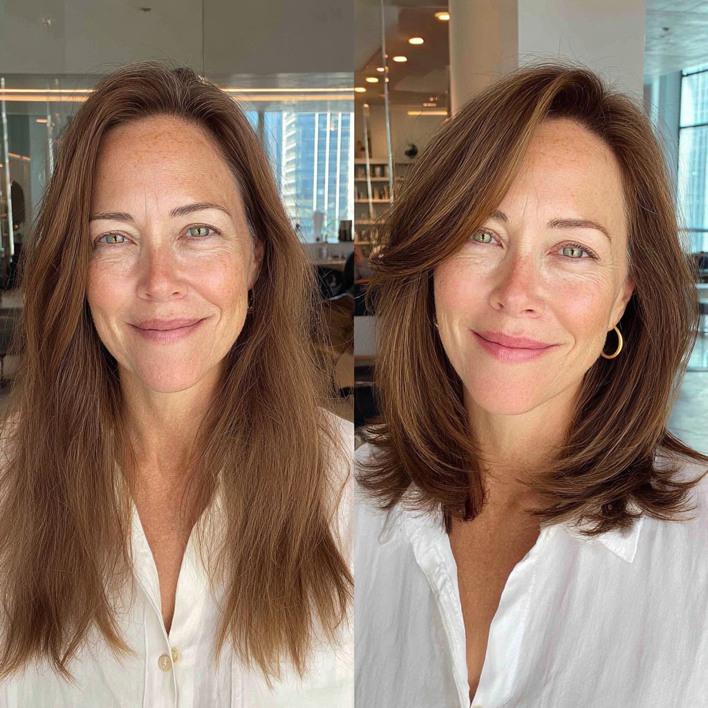 Sleek Shoulder-Length Cut with Soft Layers
