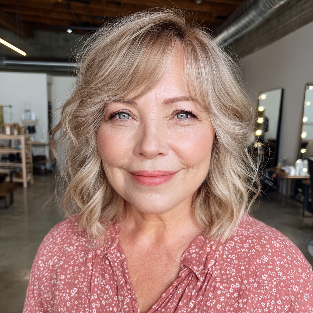 Softly Layered Beachy Bob with Gentle Waves