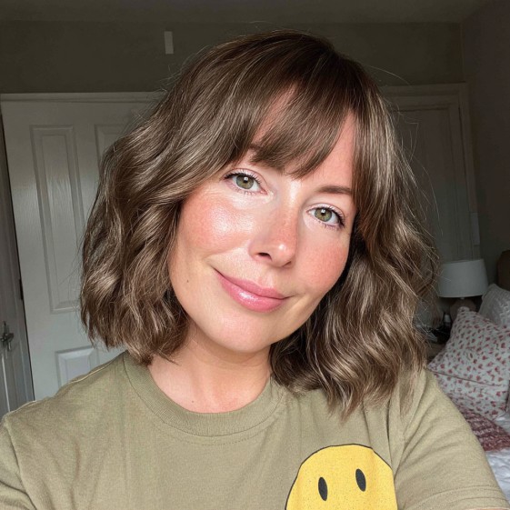 Softly Textured Choppy Bob with Wispy Bangs