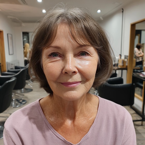 Softly Textured Jaw-Length Bob with Delicate Layers
