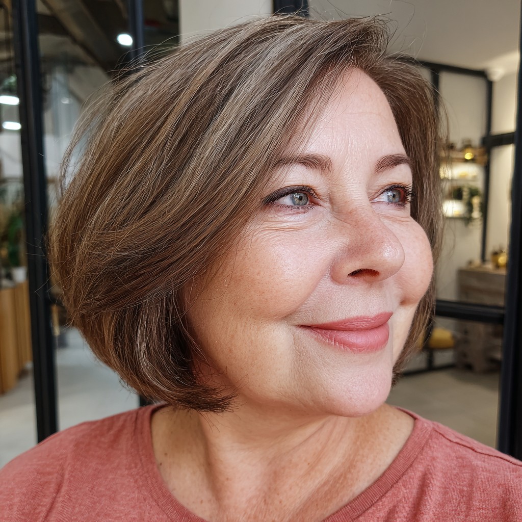 Softly Textured Mid-Length Bob with Subtle Face-Framing Layers