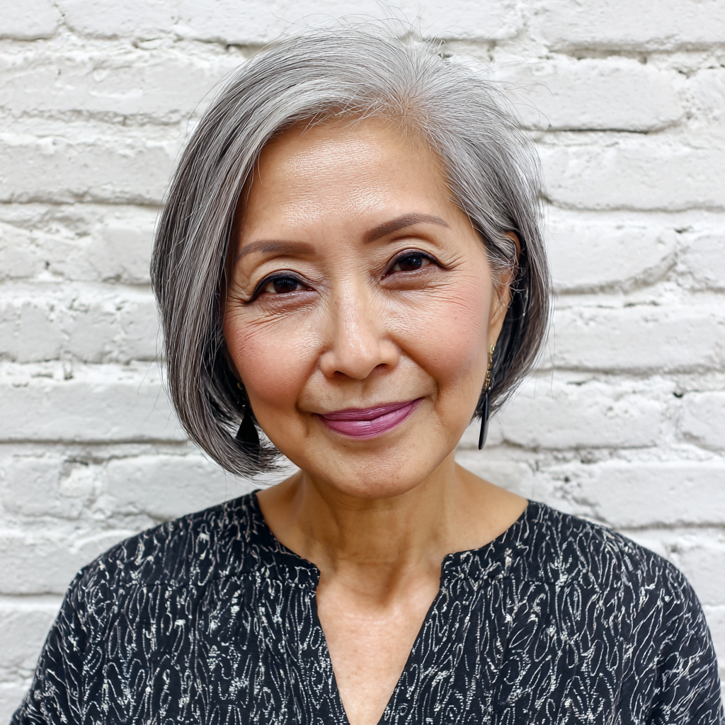 Stylish Asymmetrical Bob with Soft Waves