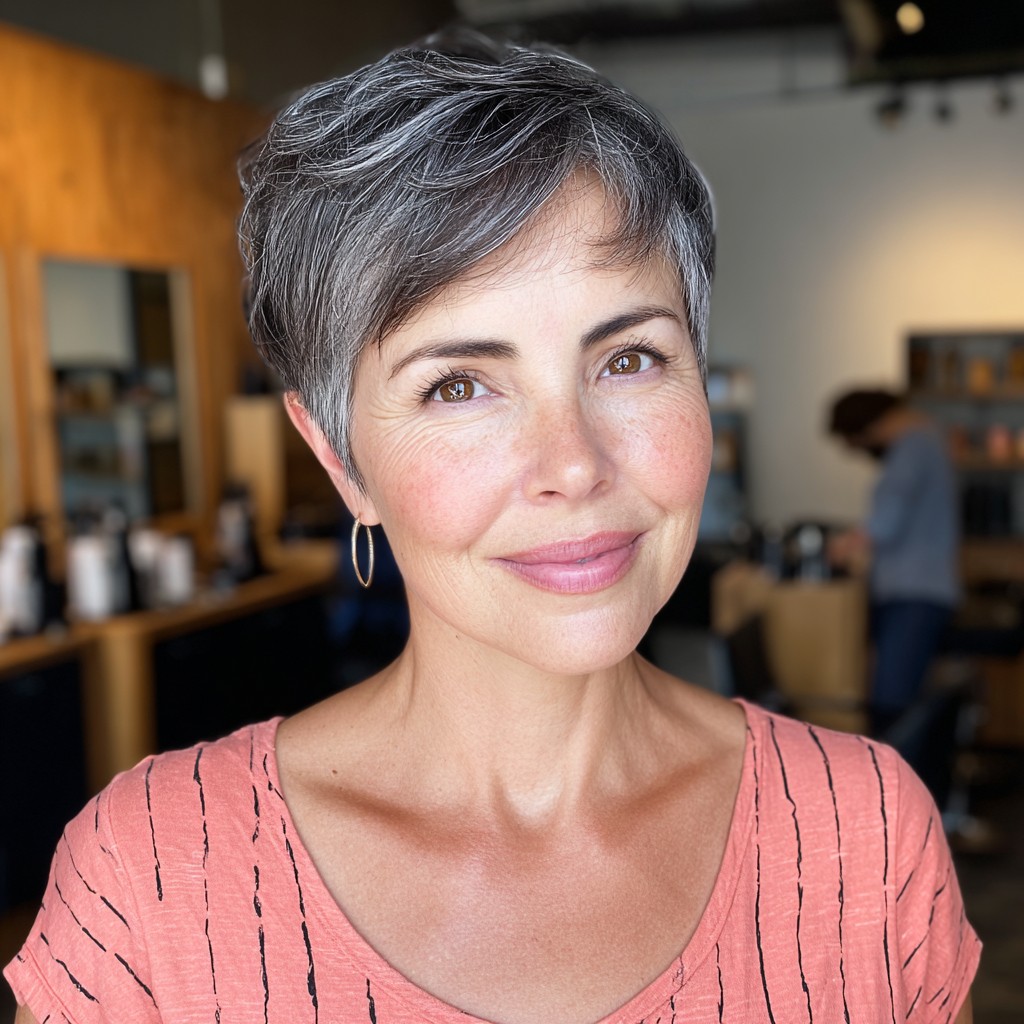 Stylish Textured Pixie with Soft Tapered Layers