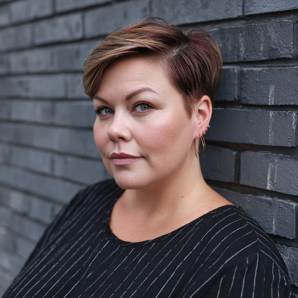 Stylish Textured Short Crop with Soft Highlights