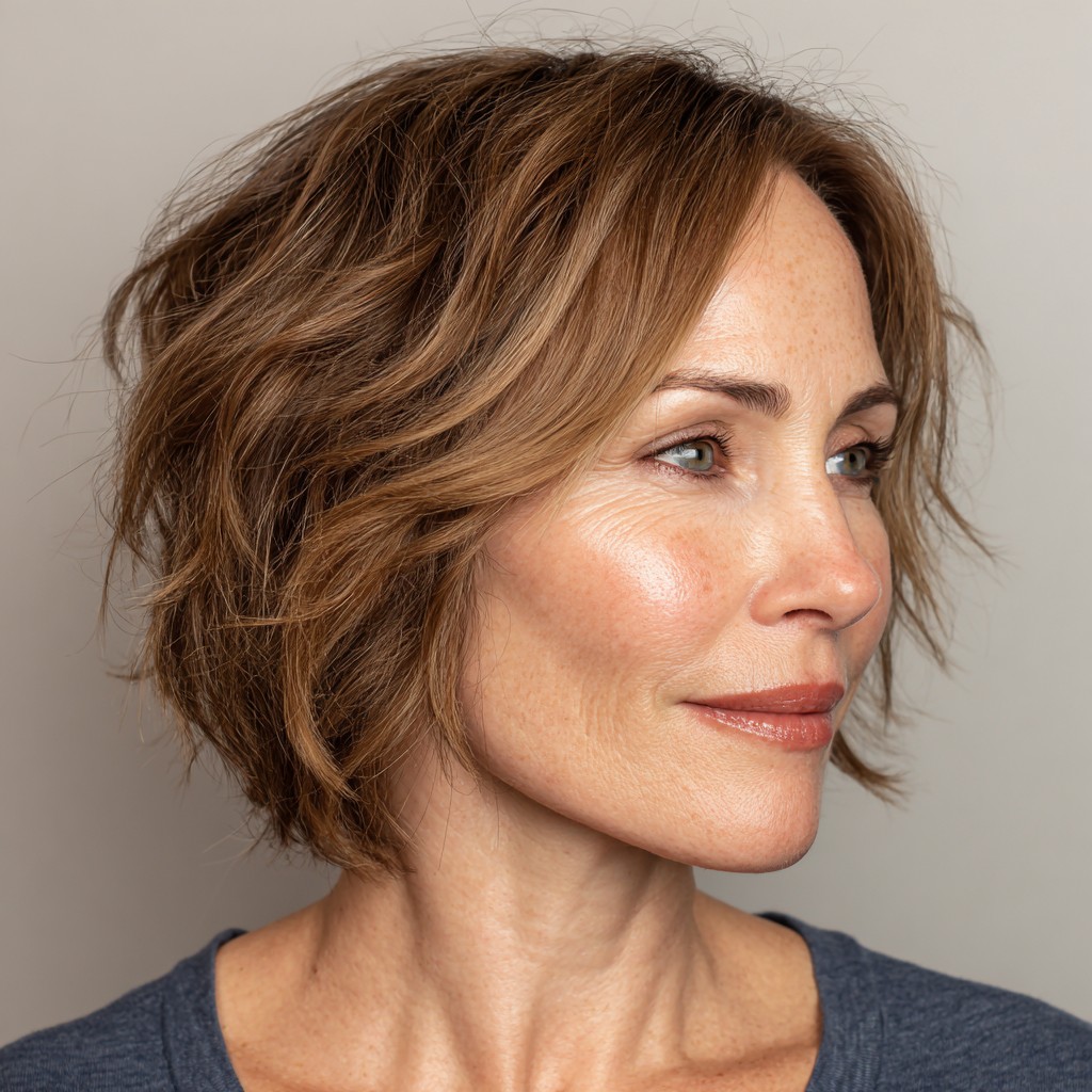 Textured Jaw-Length Cut with Soft Waves