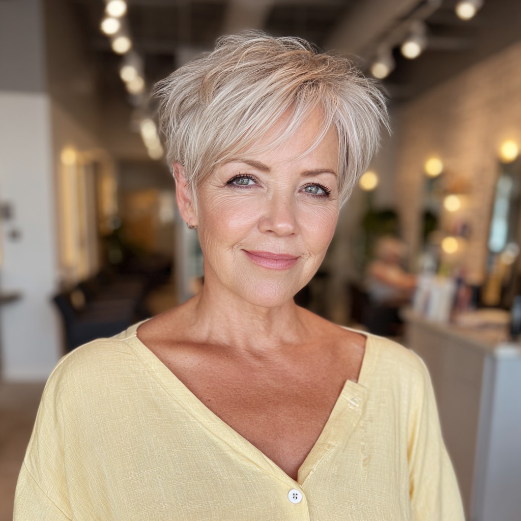 Textured Short Spiky Pixie Cut with Subtle Layers
