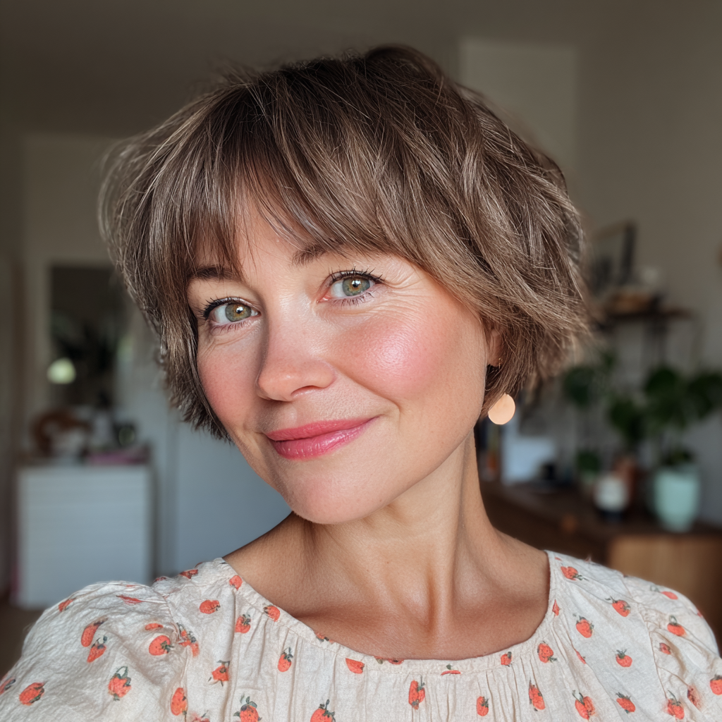 Textured Soft Wave Bob with Subtle Layers