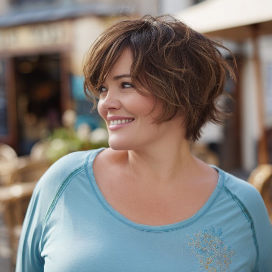 Textured Wispy Bob with Effortless Volume