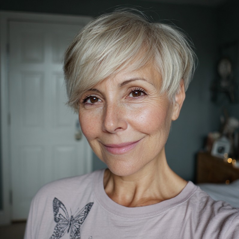 Chic Textured Pixie with Soft Bangs