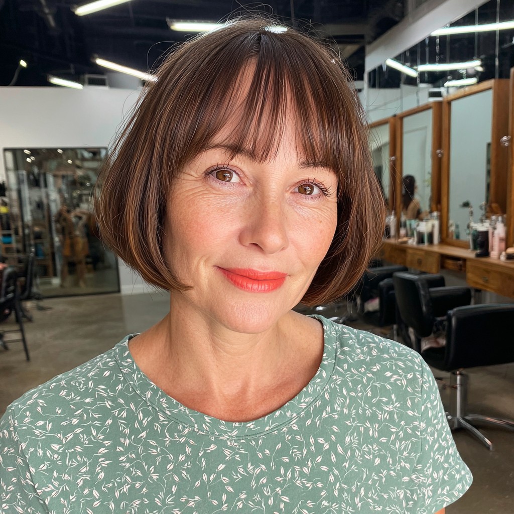 44247 chic textured bob with soft bangs