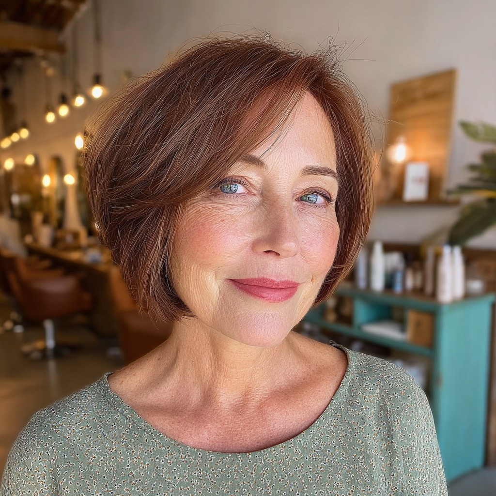 Chic Textured Bob with Subtle Layers