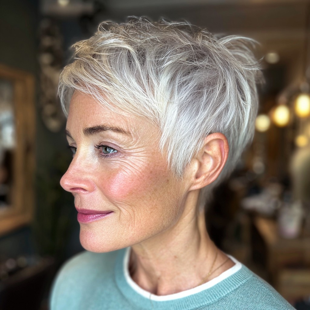 Chic Textured Pixie Cut with Soft Layers