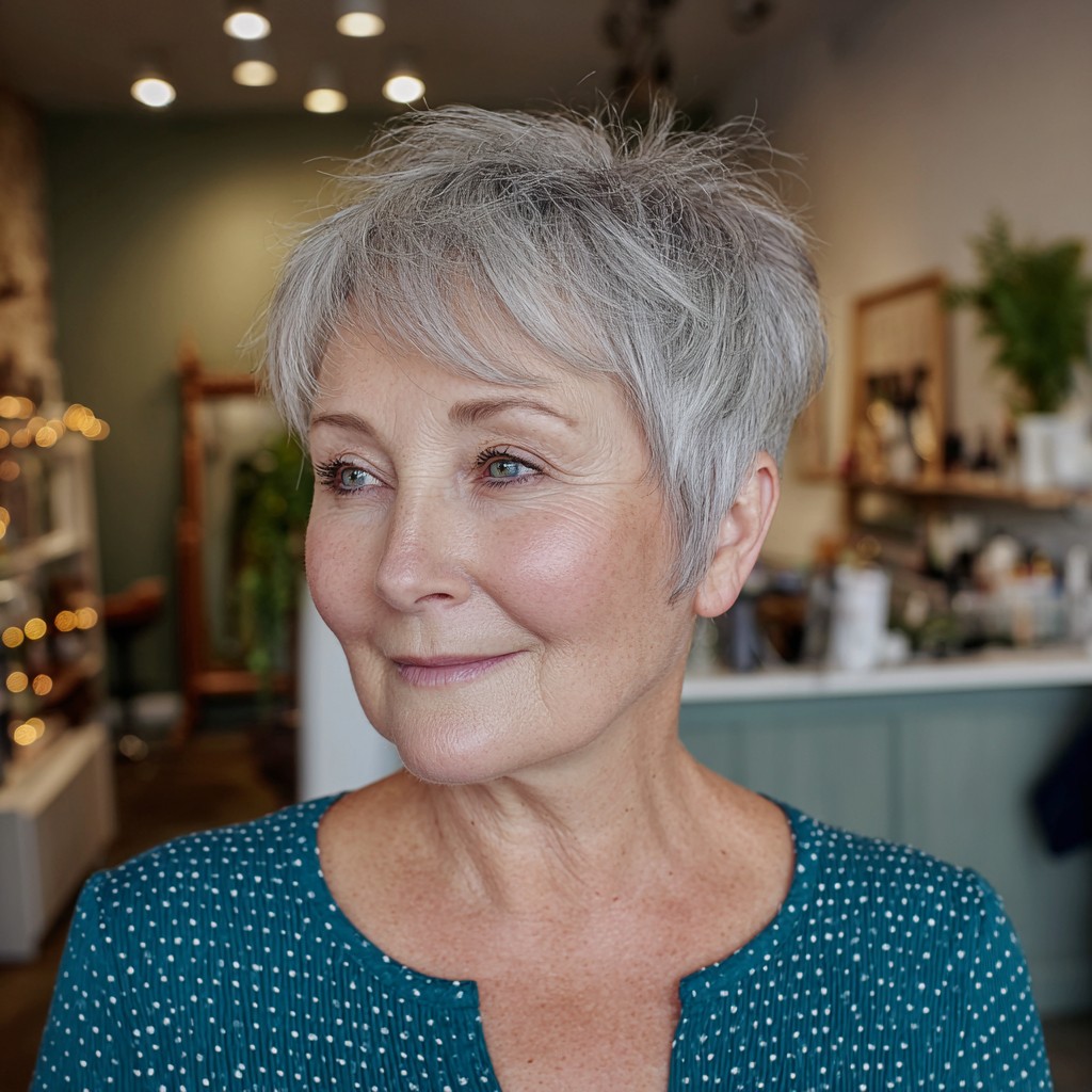 44507 textured silver pixie cut with soft layers